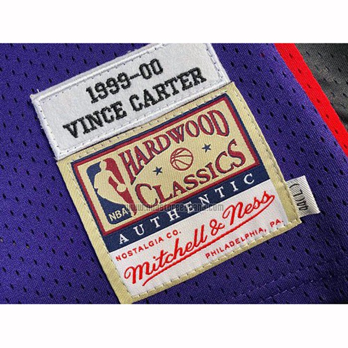Camiseta Toronto Raptors Vince Carter NO 15 Hardwood Classics Throwback Negro Violeta